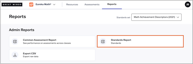 Administrator-Reports-Standards-Report