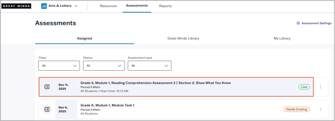 Assigned-Assessment-Card-Selected