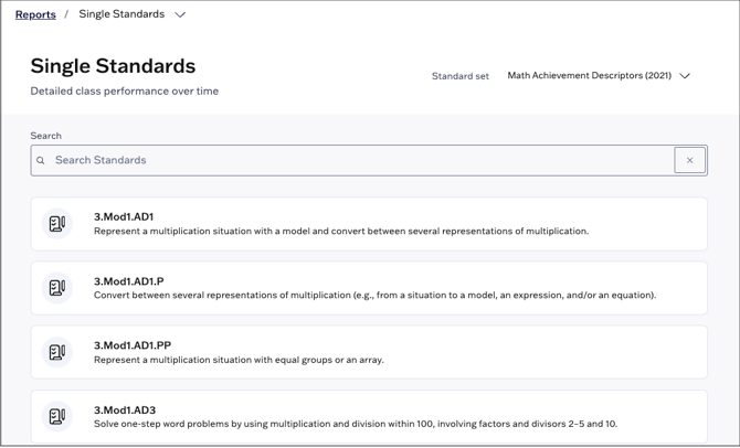 Single-Standards-List